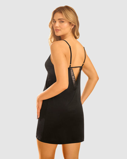 Batola corta con SmartLace® y escote profundo en espalda Leonisa by Serez#color_700-negro