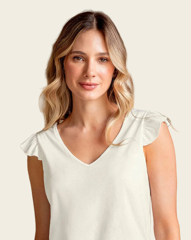 Camiseta con bolero en mangas