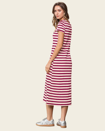 Vestido midi manga corta#color_034-raya-vino