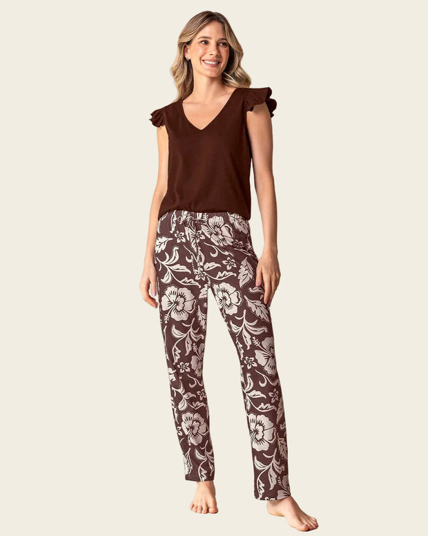 Pantalón de pijama con estampado para mujer