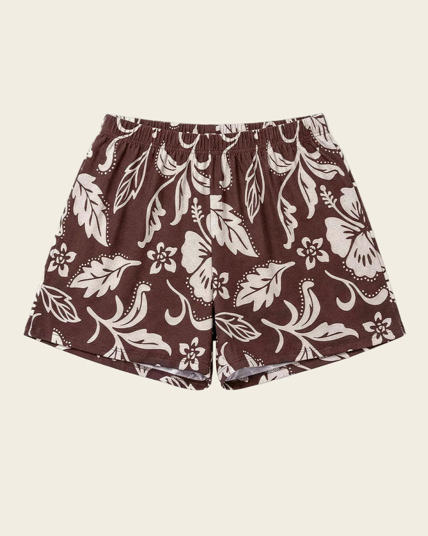 Short corto estampado con pretina elástica