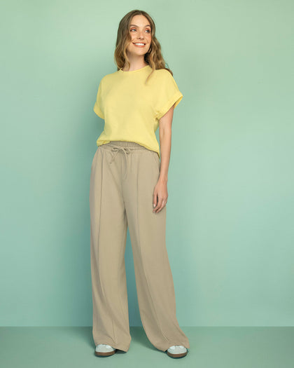 Camiseta con cuello redondo#color_019-amarillo