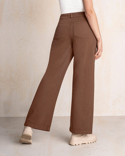 Jean bota ancha con bolsillos funcionales#color_813-cafe