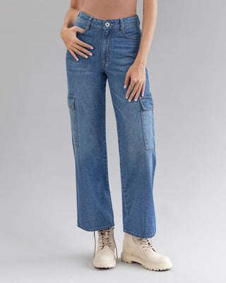 Jean bota ancha con bolsillos estilo cargo#color_052-azul-medio