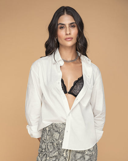 Blusa manga larga con botones funcionales en frente#color_000-blanco