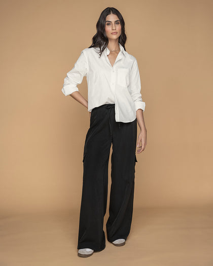 Blusa manga larga con botones funcionales en frente#color_000-blanco