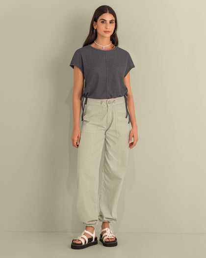 Blusa manga corta silueta boxy#color_706-gris