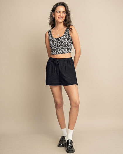 Short corto de silueta amplia para mujer#color_700-negro