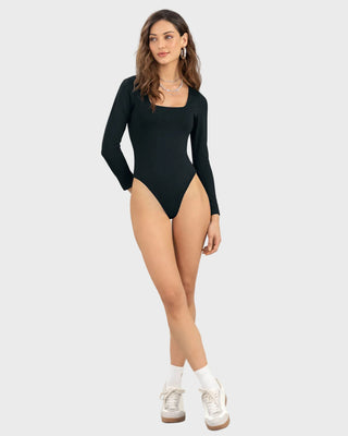 Body manga larga escote recto#color_700-negro