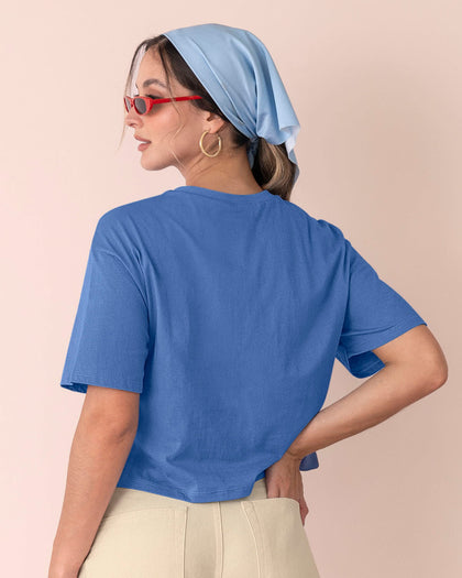 Camiseta manga corta silueta amplia#color_052-azul-claro