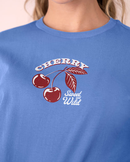 Camiseta manga corta silueta amplia#color_052-azul-claro