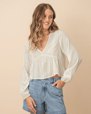 Blusa en tela con textura#color_018-marfil