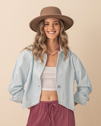 Chaqueta denim con picos en frente#color_141-indigo