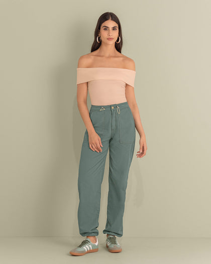 Camiseta cuello bandeja de silueta ajustada#color_219-durazno