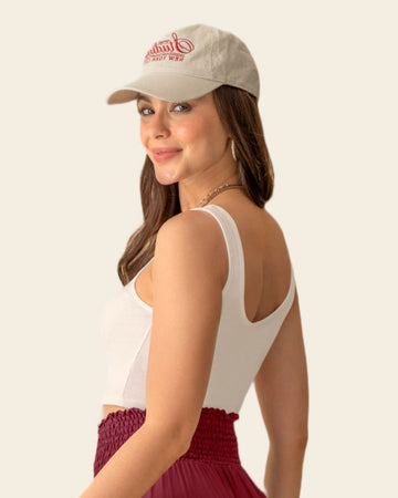 Crop top acanalado con escote asimétrico#color_018-marfil
