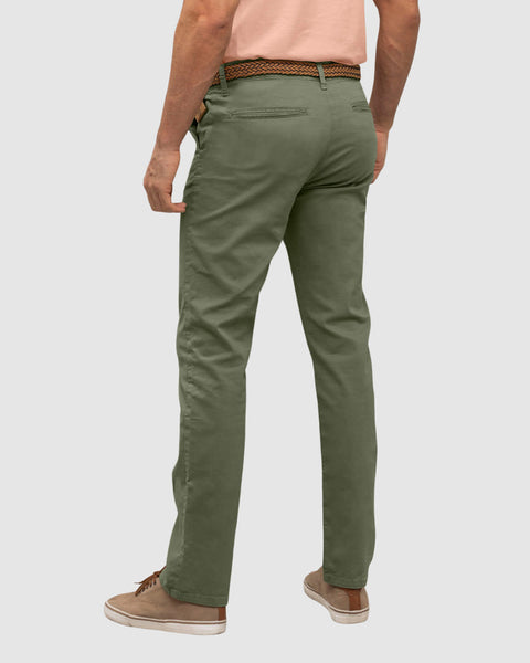 Pantalón Texas silueta semi ajustada#color_629-verde-medio