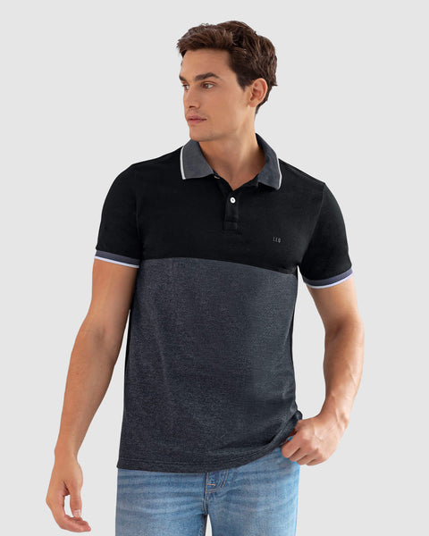 Camiseta tipo polo bloque de color#color_071-fondo-gris