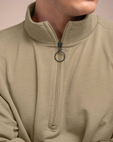 Sudadera manga larga con cuello alto y cierre#color_084-arena