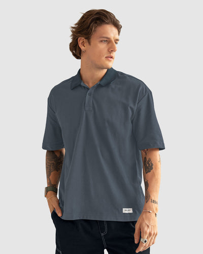 Camiseta tipo polo oversized#color_245-gris-claro