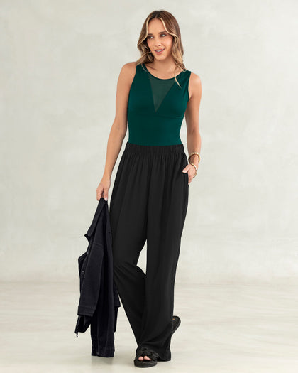 Body de compresión suave con Smartlace® en escote#color_171-verde-oscuro