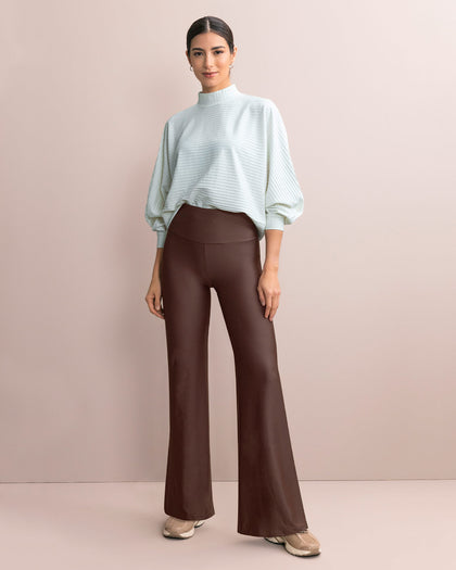 Legging bota recta con compresión de abdomen#color_875-cafe