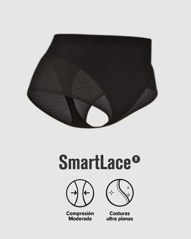 Panty faja clásico invisible con transparencias en glúteos y laterales