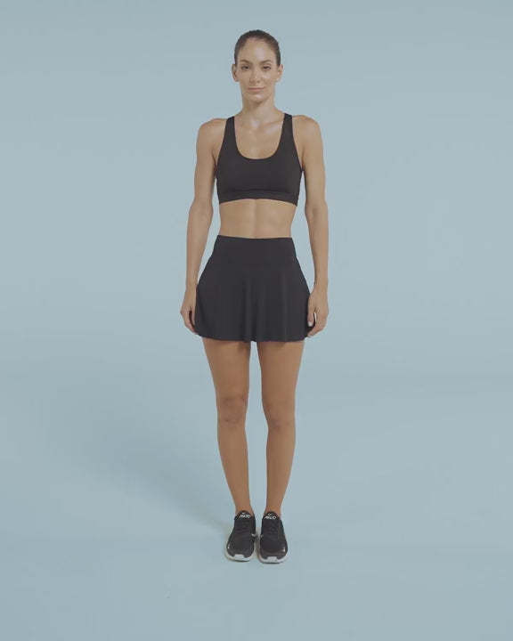 Falda deportiva con short interno con bolsillo