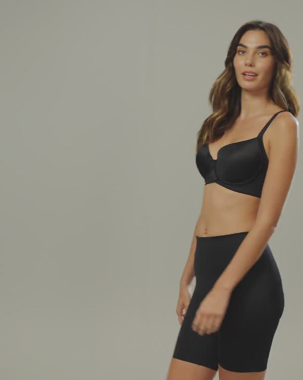 Panty short invisible de compresión de abdomen efecto levanta cola