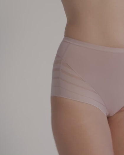 Panty faja clásico con compresión moderada de abdomen y bandas en tul#all_variants