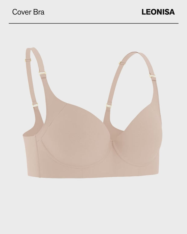 Brasier de realce suave y cubrimiento alto en sisa y espalda - cover bra