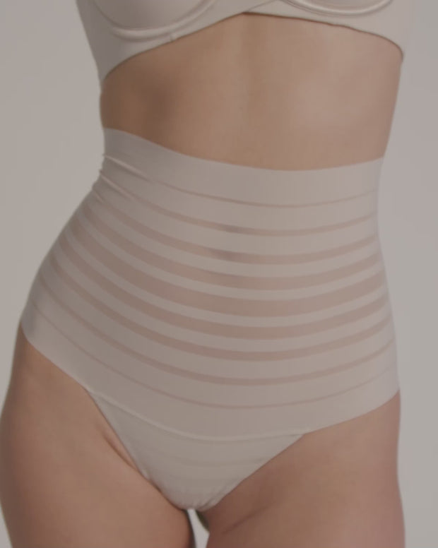 Panty alto de compresión suave con SmartLace® en bandas