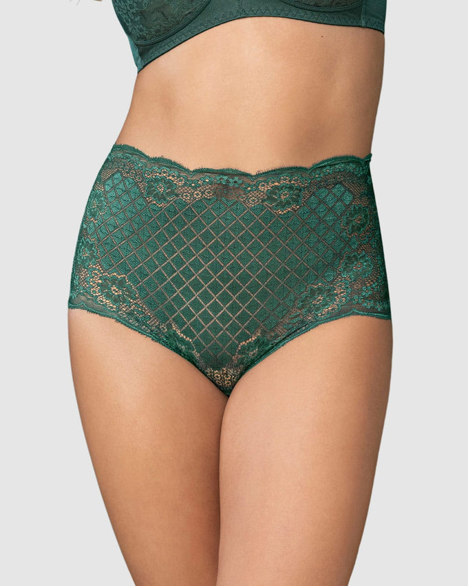 Panty clásico en encaje SmartLace®#color_171-verde-oscuro