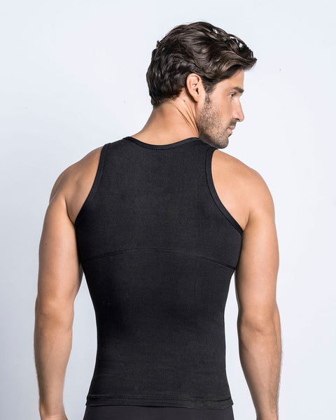 Camiseta de compresión moderada en abdomen y zona lumbar#color_700-negro