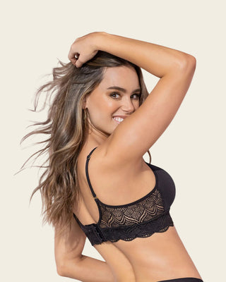 Brasier ultracómodo con encaje en la base y espalda comfy bra#color_700-negro