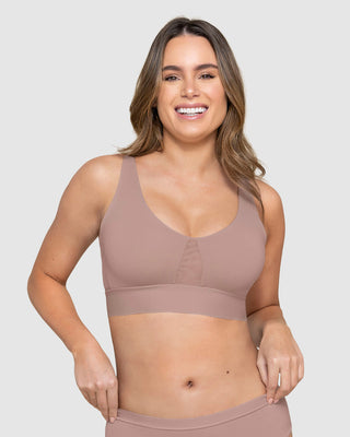 Brasier tipo top de copas extraíbles totalmente cómodo y liviano Flexi Brastop#color_281-palo-de-rosa