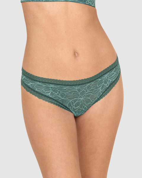 Panty brasilera en Smartlace® floral#color_613-verde-esmeralda
