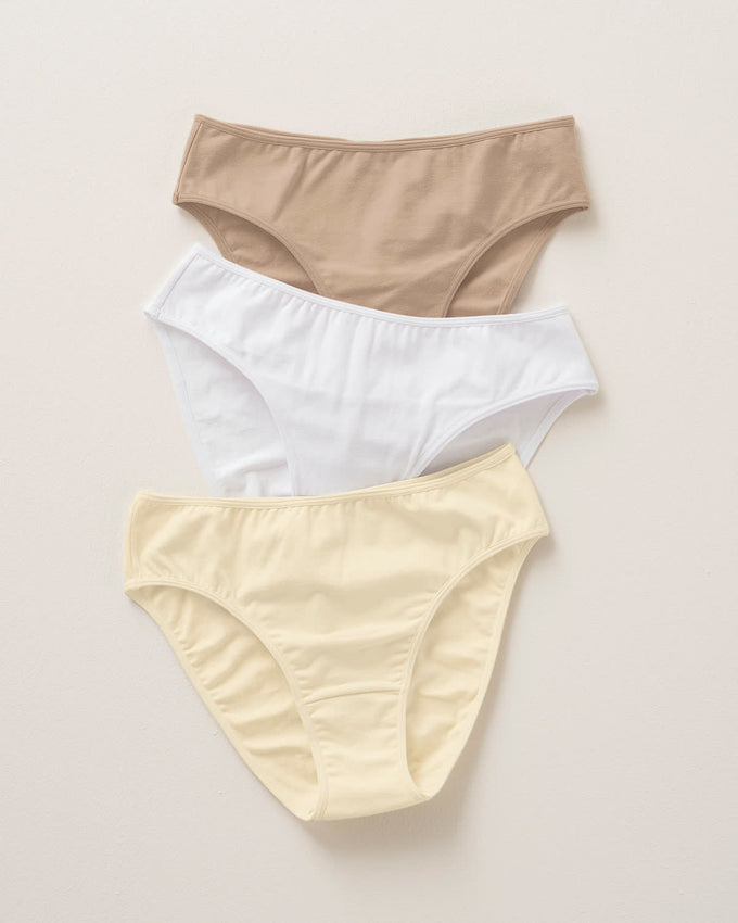 Paquete x 3 panties tipo bikini en algodón con total cubrimiento#color_s08-blanco-cafe-claro-marfil