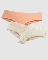 Paquetes x 2 panties cacheteros con encaje#color_s37-estampado-puntos-mandarina-medio