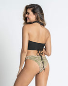 Panty de bikini con nylon reciclado colaboración Karen Martínez