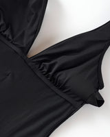 Vestido de baño de control suave y con copas removibles y abdomen en tul#color_700-negro