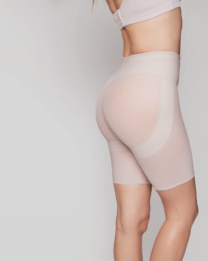 Panty faja tipo short levanta cola de compresión en abdomen#color_802-cafe-claro