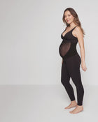 Legging para el embarazo con soporte lumbar y banda que soporta el abdomen
