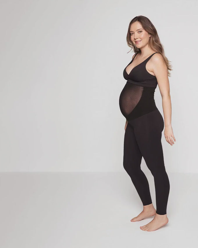 Legging para el embarazo con soporte lumbar y banda que soporta el abdomen#color_700-negro