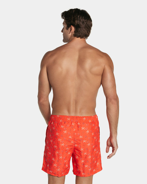 Pantaloneta corta de baño para hombre elaborada con pet reciclado#color_115-estampado-estrellas-de-mar