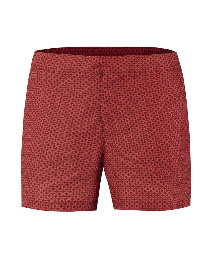 Pantaloneta corta con botón y cierre internos y bolsillos laterales#color_030-estampado-rojo