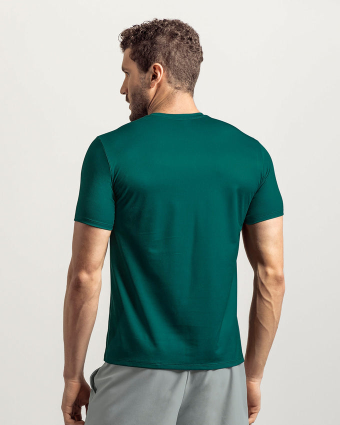 Camiseta deportiva masculina semiajustada de secado rápido#color_698-verde-jade